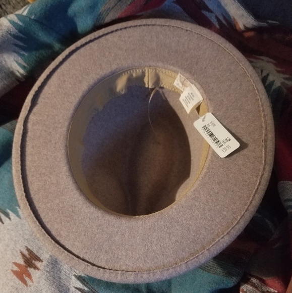 Altar'd State Fedora Hat Wool Wide Brim Gold Chain Festival Chic - Picture 2 of 5